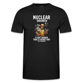Nuklearingenieur für Kernkraftwerk und Kernenergie - Männer Funktions-T-Shirt - Schwarz - Vorne - AI Model Male 178 dark (178cm)