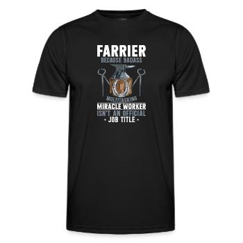 Farrier Horseshoe Horseshoeing - Men's Functional T-Shirt - black - Front - AI Model Male 178 dark (178cm)