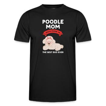 Pudel Pudel Mama Pudel Geschenk - Männer Funktions-T-Shirt - Schwarz - Vorne - AI Model Male 178 dark (178cm)