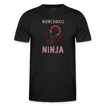 Japan Martial Arts Nunchaku Ninjutsu Weapons Ninja - Men's Functional T-Shirt - black - Front - AI Model Male 178 dark (178cm)