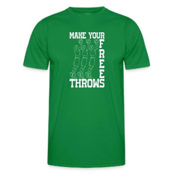 Make Your Free Throws 6 - Men's Functional T-Shirt - kelly green - Front - AI Model Male 178 dark (178cm)