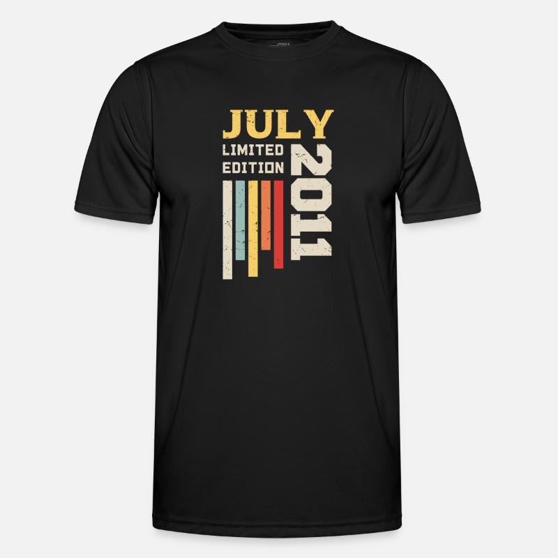 Juli 2011 - Juli 2011 Geburtstagsgeschenk - Männer Funktions-T-Shirt - Schwarz