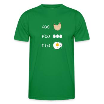 Derivation function chicken math - Men's Functional T-Shirt - kelly green - Front - AI Model Male 178 dark (178cm)