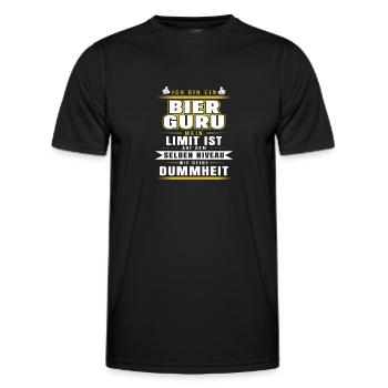 Ich bin ein Bier Guru - Männer Funktions-T-Shirt - Schwarz - Vorne - AI Model Male 178 dark (178cm)