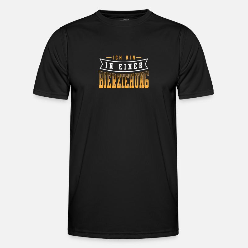 Ich bin in einer Bierziehung - Männer Funktions-T-Shirt - Schwarz