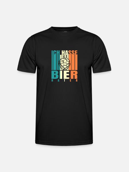 Ich hasse Bier Hater - Männer Funktions-T-Shirt - Schwarz