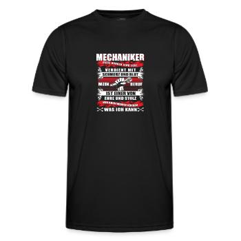 Mechaniker Diese Narben sind echt Verdient - Männer Funktions-T-Shirt - Schwarz - Vorne - AI Model Male 178 dark (178cm)