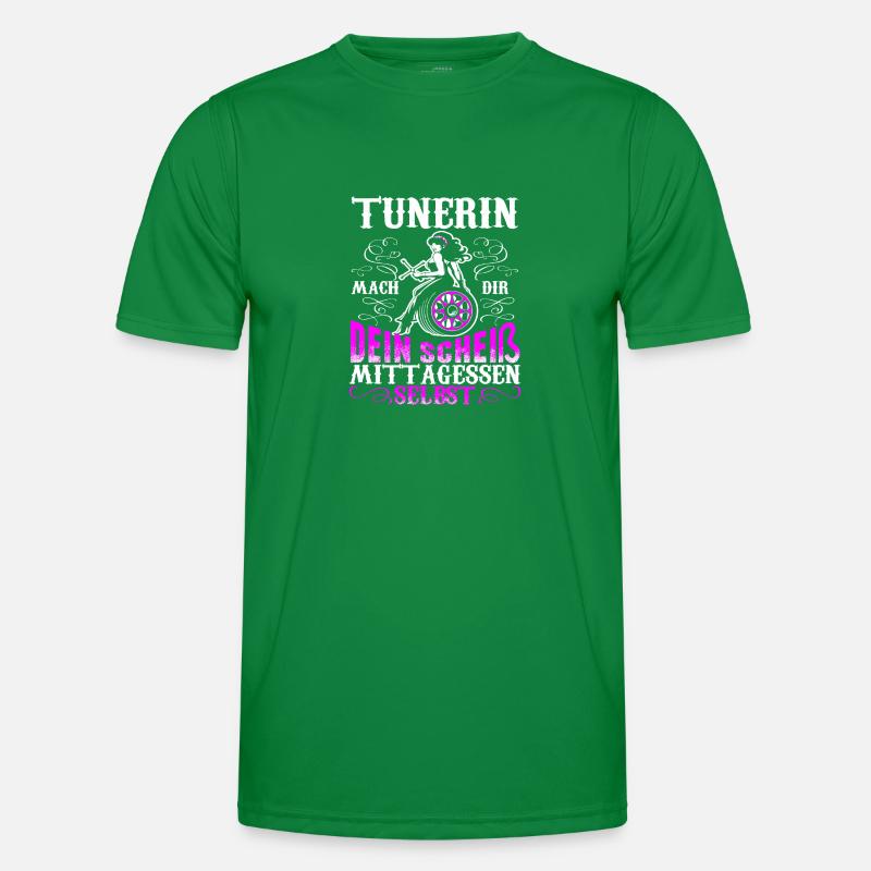 Weibliche Tunerin mach dir dein Mittagessen selbst Männer Funktions-T-Shirt