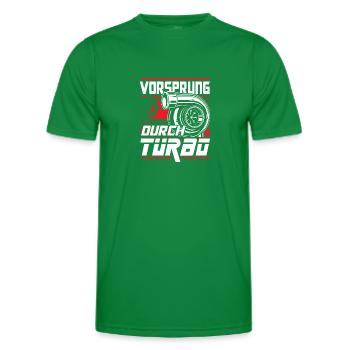 Vorsprung durch Turbo - Männer Funktions-T-Shirt - Kelly Green - Vorne - AI Model Male 178 dark (178cm)