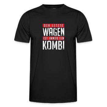 Der letzte Wagen ist immer ein Kombi - Männer Funktions-T-Shirt - Schwarz - Vorne - AI Model Male 178 dark (178cm)