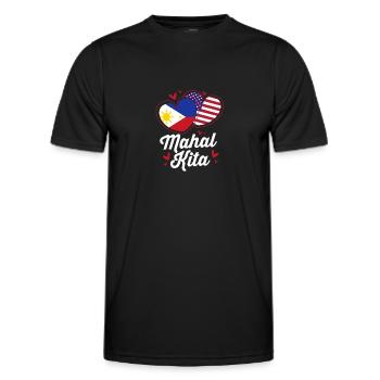 Philippinisch Philippinen - Männer Funktions-T-Shirt - Schwarz - Vorne - AI Model Male 178 dark (178cm)
