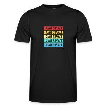Muslim Islam ist Frieden - Männer Funktions-T-Shirt - Schwarz - Vorne - AI Model Male 178 dark (178cm)