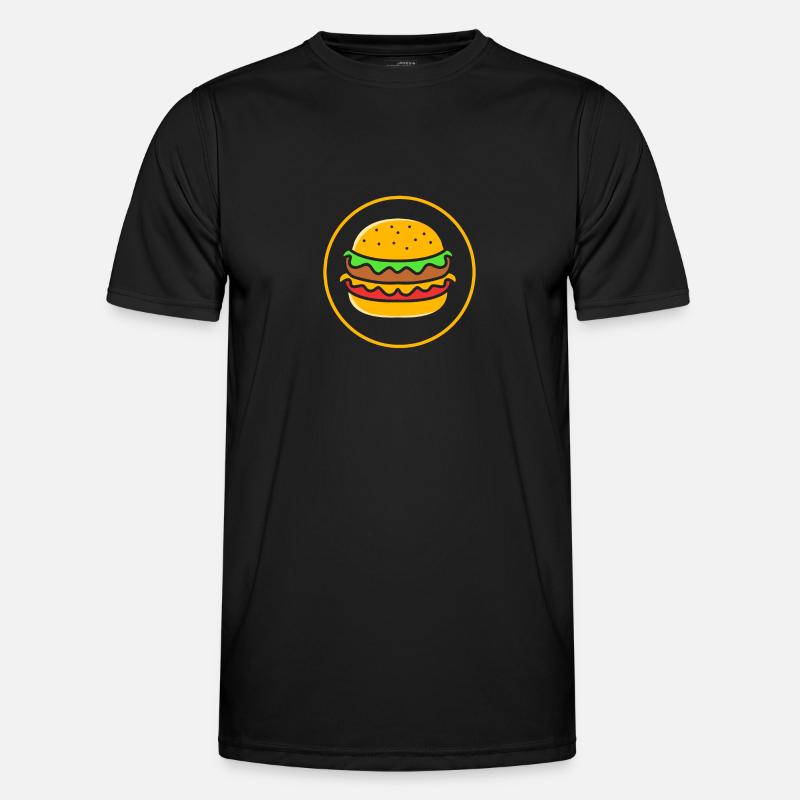 Cheeseburger - Männer Funktions-T-Shirt - Schwarz