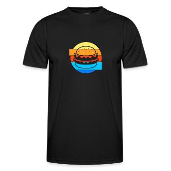 Cheeseburger Burger - Men's Functional T-Shirt - black - Front - AI Model Male 178 dark (178cm)