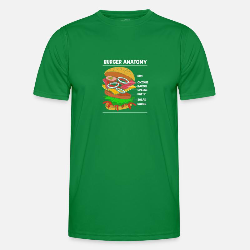 Cheeseburger Anatomie Männer Funktions-T-Shirt