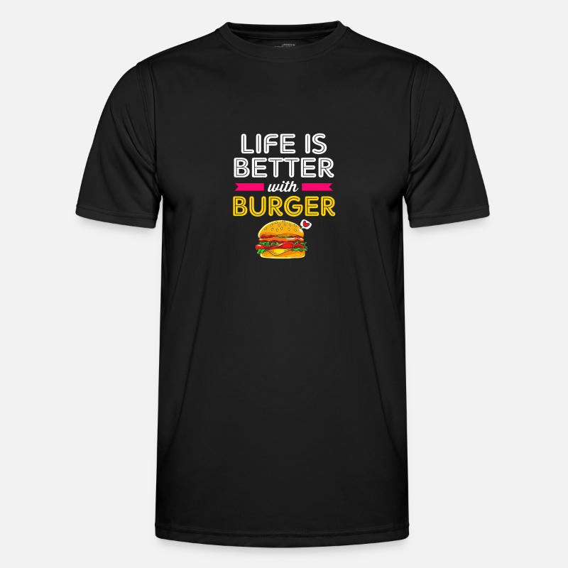 Cheeseburger - Männer Funktions-T-Shirt - Schwarz