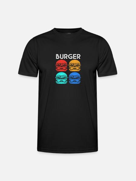 Cheeseburger - Men's Functional T-Shirt - black