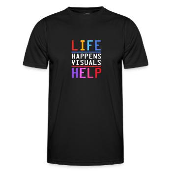 School psychologist, psychologist, psychotherapist - Men's Functional T-Shirt - black - Front - AI Model Male 178 dark (178cm)
