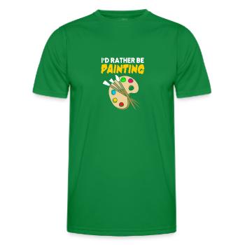 Peintre - T-shirt sport Homme - vert - Devant - AI Model Male 178 dark (178cm)