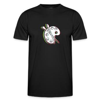 Maler - Männer Funktions-T-Shirt - Schwarz - Vorne - AI Model Male 178 dark (178cm)