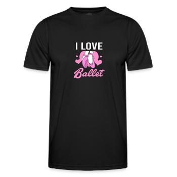 Ballett Ballett-Tänzerin - Männer Funktions-T-Shirt - Schwarz - Vorne - AI Model Male 178 dark (178cm)