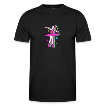 Ballett Ballett-Tänzerin - Männer Funktions-T-Shirt - Schwarz - Vorne - AI Model Male 178 dark (178cm)