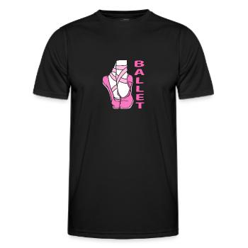 Ballett Ballett-Tänzerin - Männer Funktions-T-Shirt - Schwarz - Vorne - AI Model Male 178 dark (178cm)