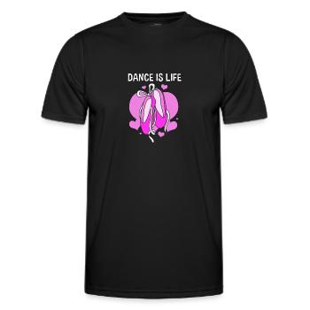 Ballett Ballett-Tänzerin - Männer Funktions-T-Shirt - Schwarz - Vorne - AI Model Male 178 dark (178cm)