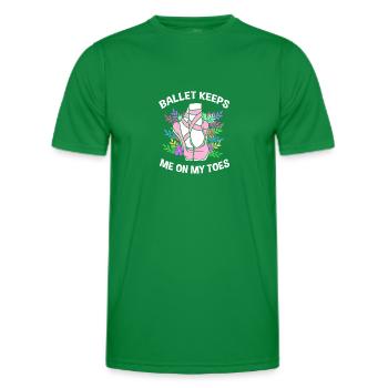Danseuse de ballet - T-shirt sport Homme - vert - Devant - AI Model Male 178 dark (178cm)