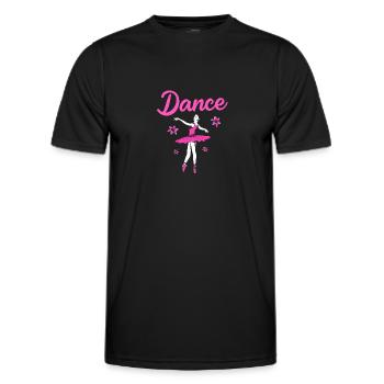 Ballett Ballett-Tänzerin - Männer Funktions-T-Shirt - Schwarz - Vorne - AI Model Male 178 dark (178cm)