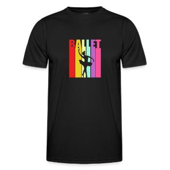 Ballett Ballett-Tänzerin - Männer Funktions-T-Shirt - Schwarz - Vorne - AI Model Male 178 dark (178cm)