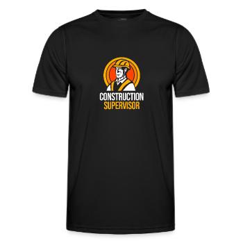 Chantier de construction - T-shirt sport Homme - noir - Devant - AI Model Male 178 dark (178cm)