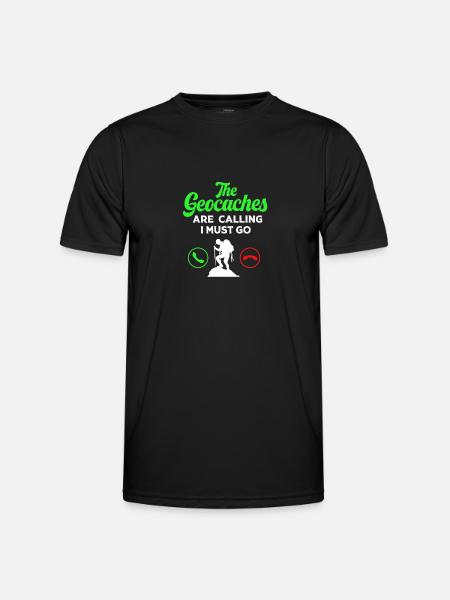 Geocaching Geocache Geocacher - Men's Functional T-Shirt - black