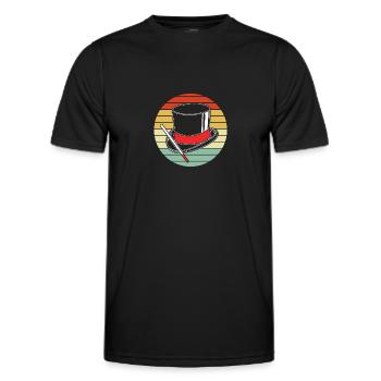 Zauberer Magie Magier - Männer Funktions-T-Shirt - Schwarz - Vorne - AI Model Male 178 dark (178cm)