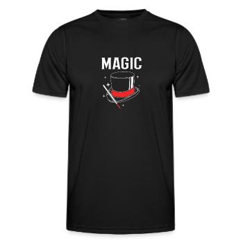 Zauberer - Männer Funktions-T-Shirt - Schwarz - Vorne - AI Model Male 178 dark (178cm)