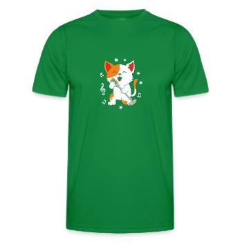 Karaoke - Camiseta funcional para hombres - verde  - delante - AI Model Male 178 dark (178cm)