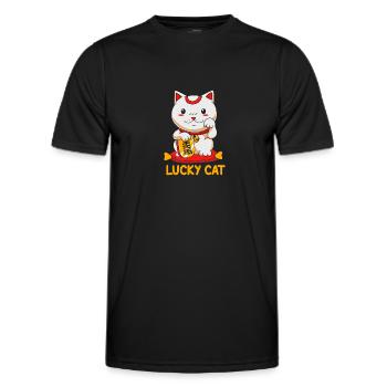 Maneki Neko Japan Lucky Charm - Men's Functional T-Shirt - black - Front - AI Model Male 178 dark (178cm)