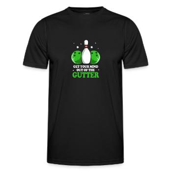 Bowling - Men's Functional T-Shirt - black - Front - AI Model Male 178 dark (178cm)