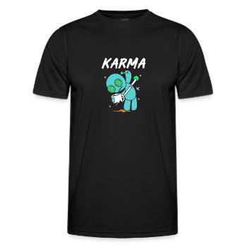 Voodoo Karma - Männer Funktions-T-Shirt - Schwarz - Vorne - AI Model Male 178 dark (178cm)