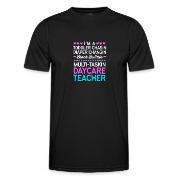 Daycare Center Education Educator Educator - Men's Functional T-Shirt - black - Front - AI Model Male 178 dark (178cm)