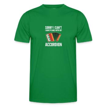 Accordion - Men's Functional T-Shirt - kelly green - Front - AI Model Male 178 dark (178cm)