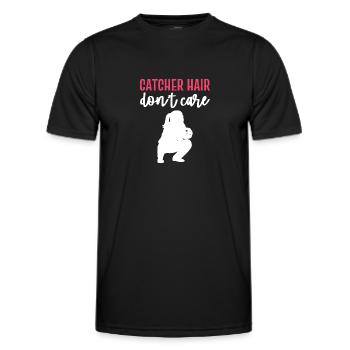 Softball Softball-Spieler - Männer Funktions-T-Shirt - Schwarz - Vorne - AI Model Male 178 dark (178cm)