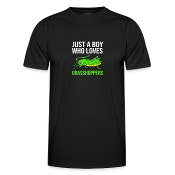 Grasshopper - Men's Functional T-Shirt - black - Front - AI Model Male 178 dark (178cm)