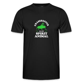 Grasshopper - Men's Functional T-Shirt - black - Front - AI Model Male 178 dark (178cm)