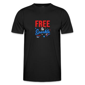 Vierter Juli Nationalfarben Nationalfeiertag USA - Männer Funktions-T-Shirt - Schwarz - Vorne - AI Model Male 178 dark (178cm)