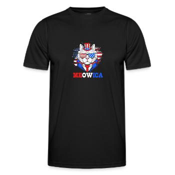Vierter Juli Nationalfarben Nationalfeiertag USA - Männer Funktions-T-Shirt - Schwarz - Vorne - AI Model Male 178 dark (178cm)