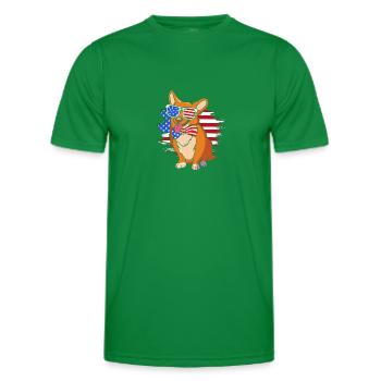 Vierter Juli Nationalfarben Nationalfeiertag USA - Männer Funktions-T-Shirt - Kelly Green - Vorne - AI Model Male 178 dark (178cm)