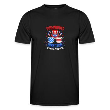 Vierter Juli Nationalfarben Nationalfeiertag USA - Männer Funktions-T-Shirt - Schwarz - Vorne - AI Model Male 178 dark (178cm)