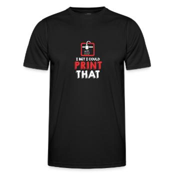 Impression 3D - T-shirt sport Homme - noir - Devant - AI Model Male 178 dark (178cm)