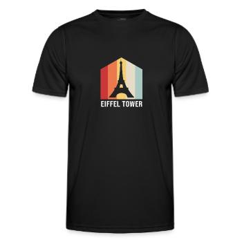 France Tour Eiffel - T-shirt sport Homme - noir - Devant - AI Model Male 178 dark (178cm)